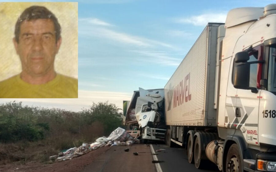 Motorista morre após colisão entre carretas na BR-163, em Coxim
