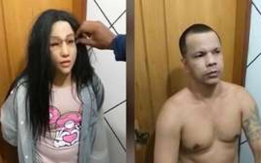 Traficante preso é pego tentando fugir da cadeia vestido de mulher