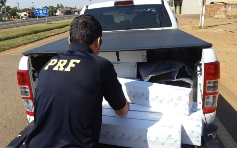 PRF apreende carga de eletrônicos sem nota fiscal em São Gabriel do Oeste 