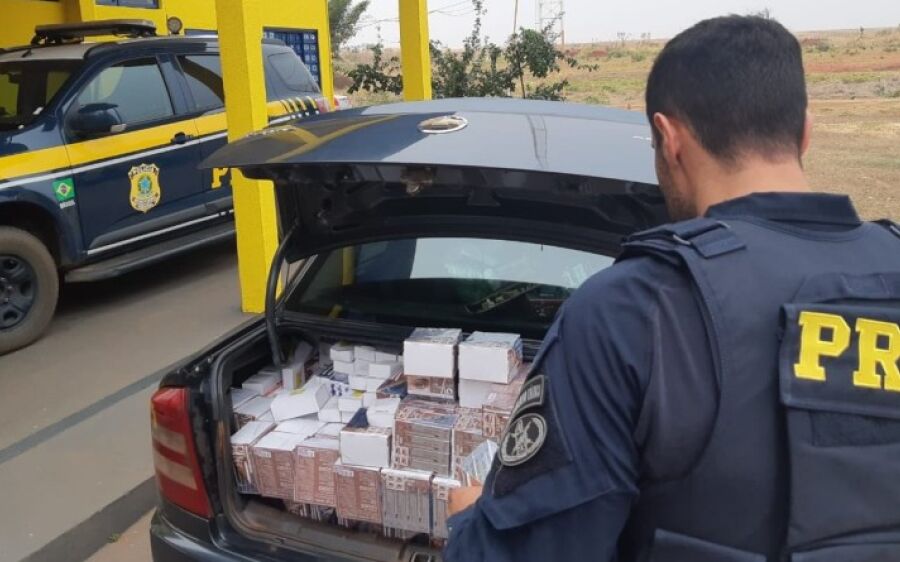 PRF apreende veículo carregado com produtos sem nota fiscal em Bandeirantes 
