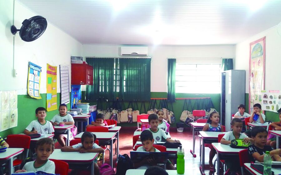 Rio Verde: Climatização de salas de aulas chega à escola Crescêncio de Abreu 