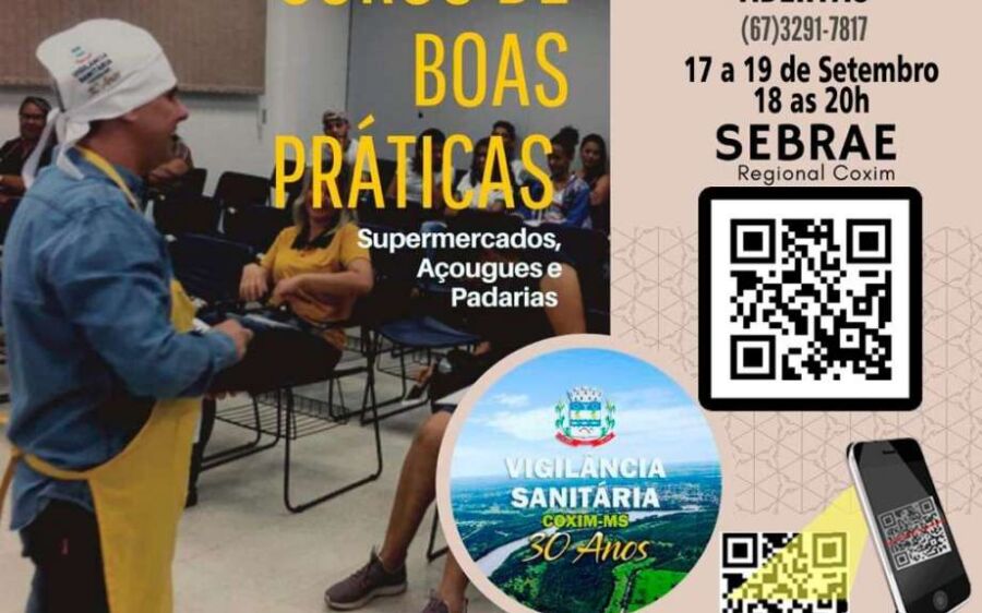 Prefeitura de Coxim oferece curso de boas práticas para funcionários de mercados