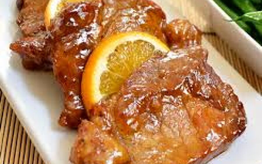 Costela de Porco ao Molho de Laranja
