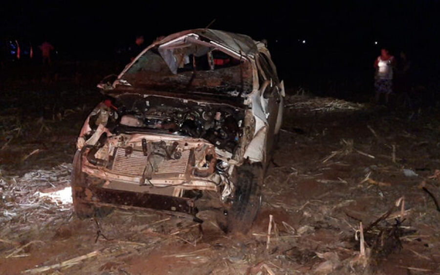 Duas pessoas morrem em capotamento na MS-429, em São Gabriel