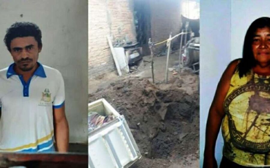 Filho mata e depois enterra mãe em geladeira no quintal de casa