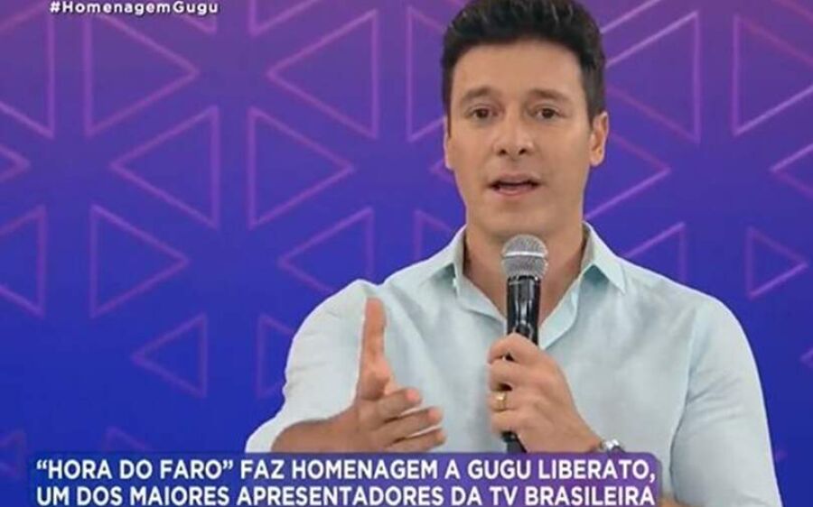 Rodrigo Faro pergunta do ibope de homenagem a Gugu e é detonado