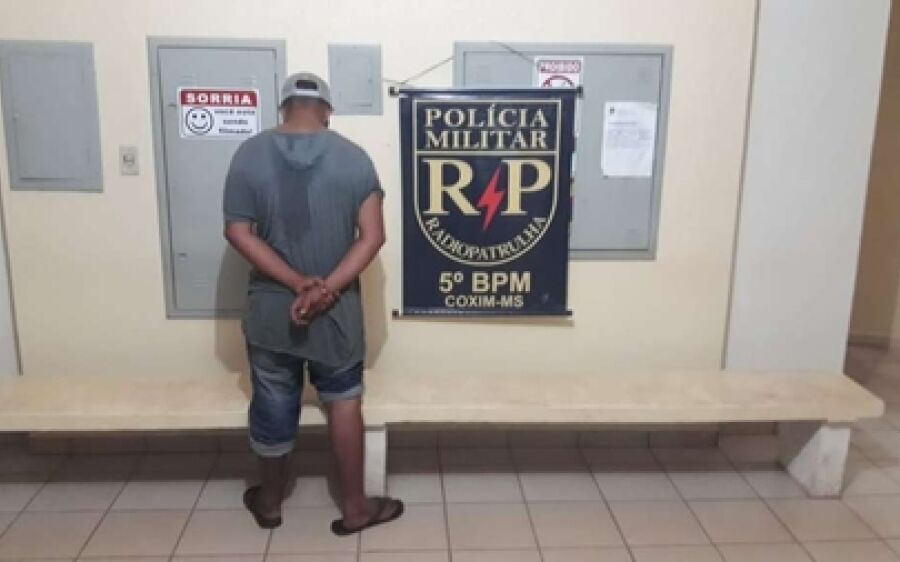 Polícia militar prende  homem por roubo em Coxim