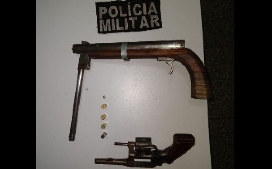 Polícia Militar apreende armas de fogo e prende dois homens em Rio Verde