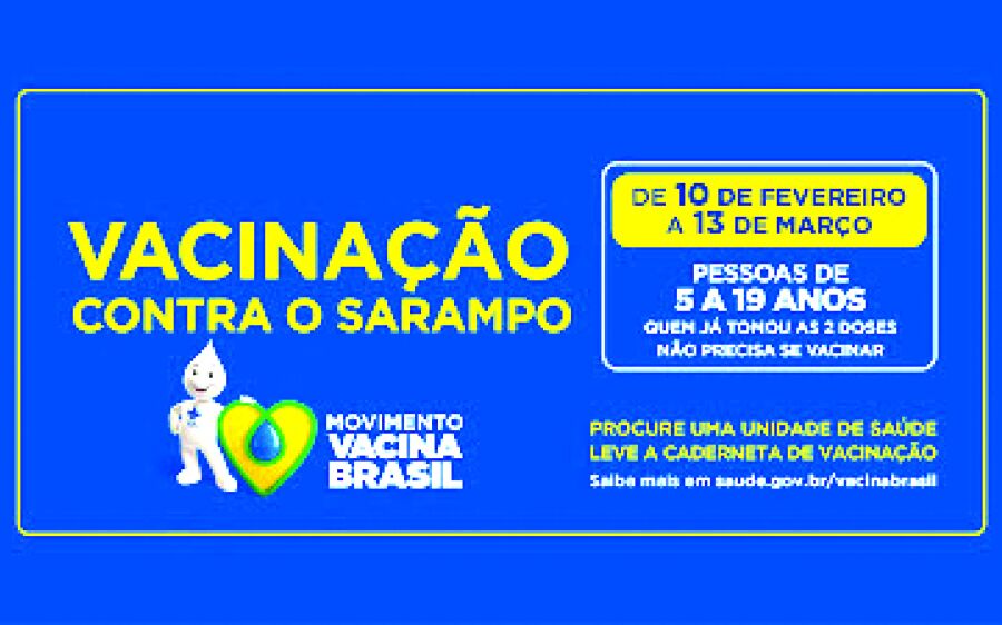 Vacina contra o sarampo continua disponível na rede municipal de Saúde Pública de Coxim