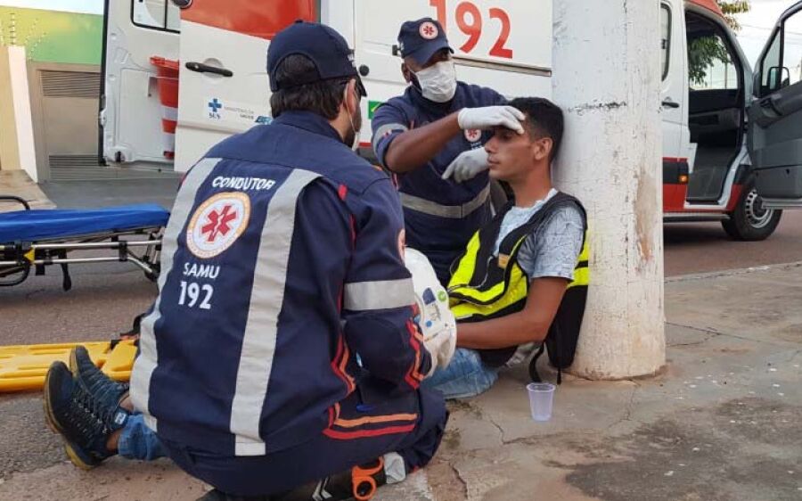 Em mais um acidente, jovem fica levemente ferido em Coxim