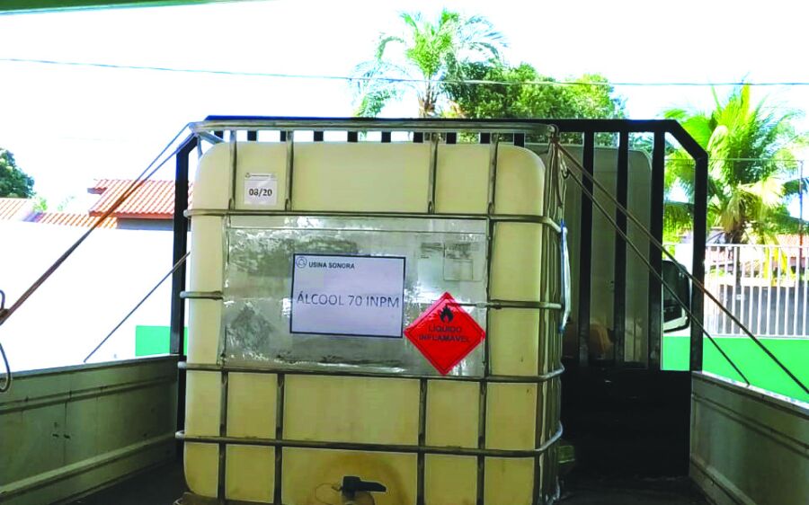 Prefeitura de Rio Verde recebe 2 mil litros de álcool da Usina Sonora