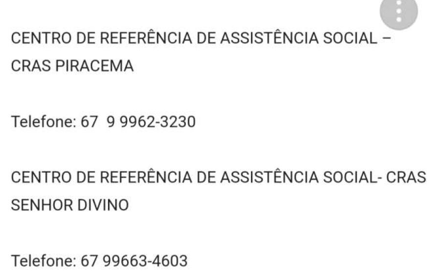 Famílias que necessitam de cestas básicas devem comunicar os CRAS por telefone