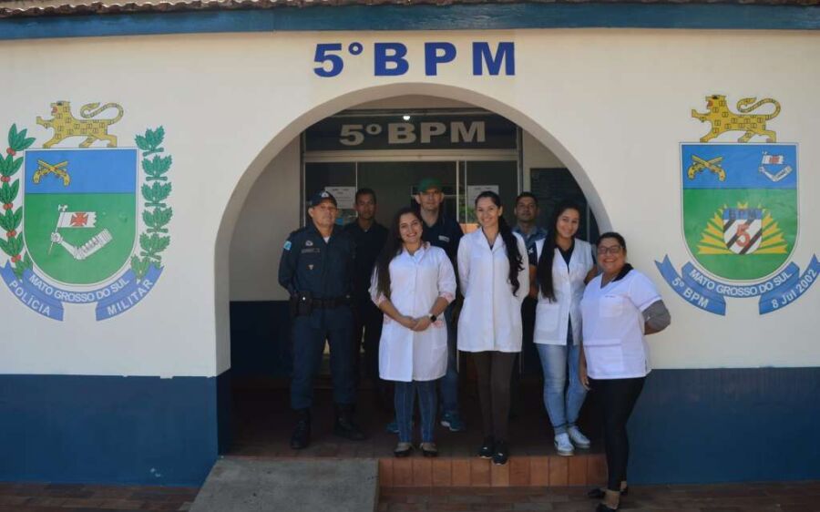 Policiais Militares de Coxim são imunizados contra Influenza em Coxim
