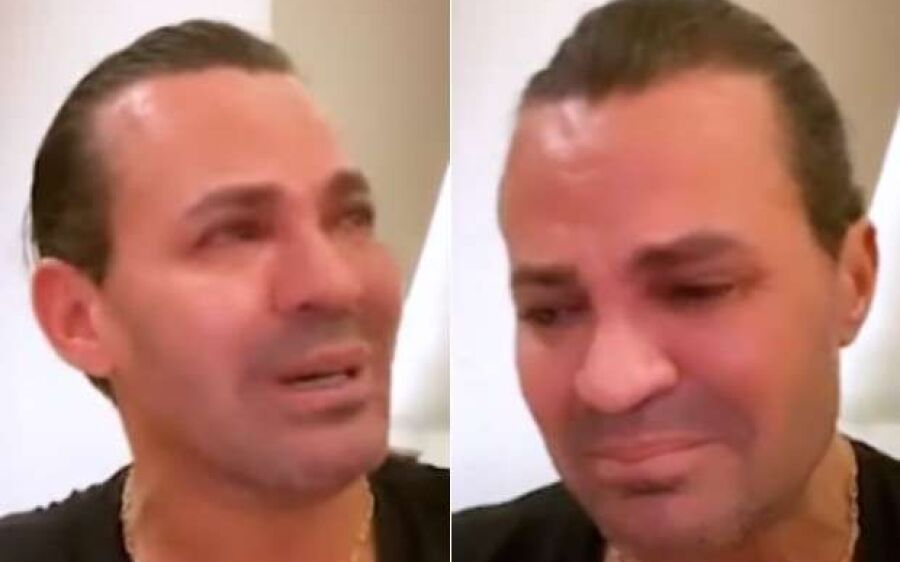 Após falar que transaria pensando em bebê, Eduardo Costa chora e diz que vai parar de cantar