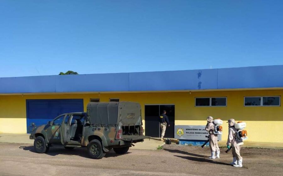 Delegacia e UOP de Coxim e UOP de São Gabriel do Oeste são desifectadas com ajuda do Exército