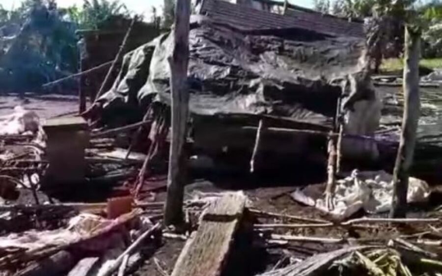 Vendaval deixa rastro de destruição e famílias desabrigadas no sul de MS