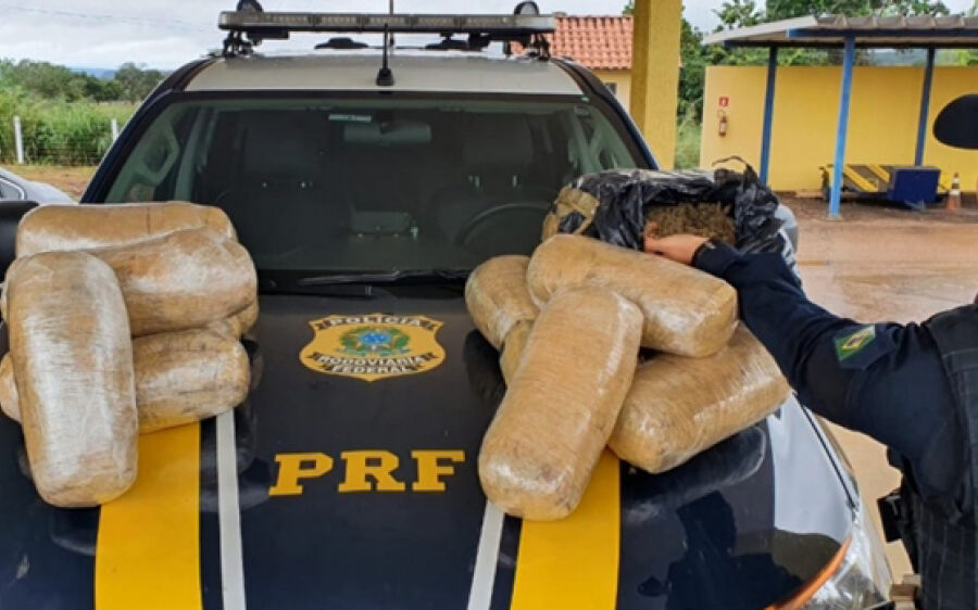 Passageiras de táxi são presas com 27 kg de super maconha em Coxim