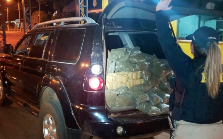 PRF apreende 642,9 Kg de maconha e skunk em São Gabriel do Oeste 