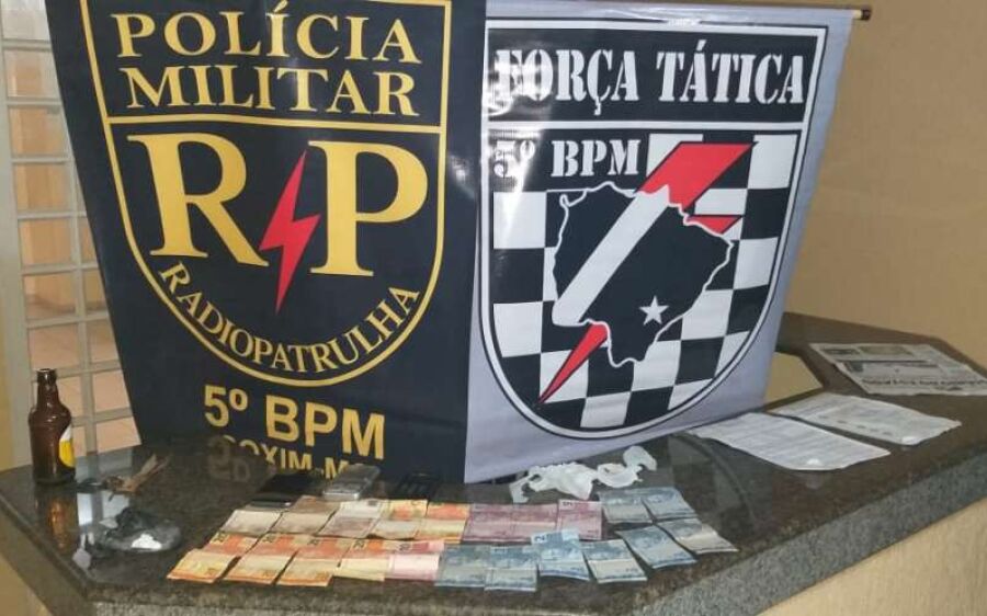 Polícia Militar prende casal por tráfico de drogas em Coxim