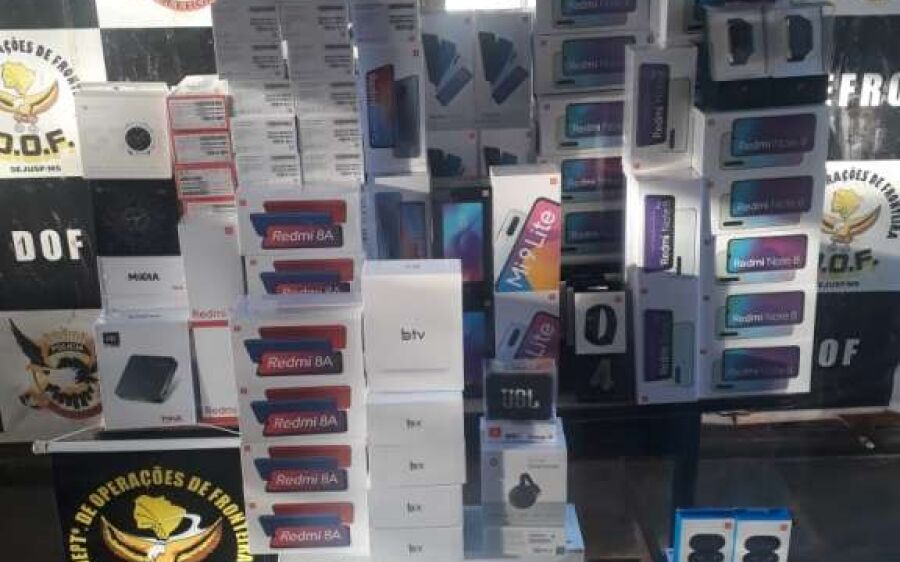 Polícia intercepta cargas com mais de 250 celulares a caminho de Campo Grande