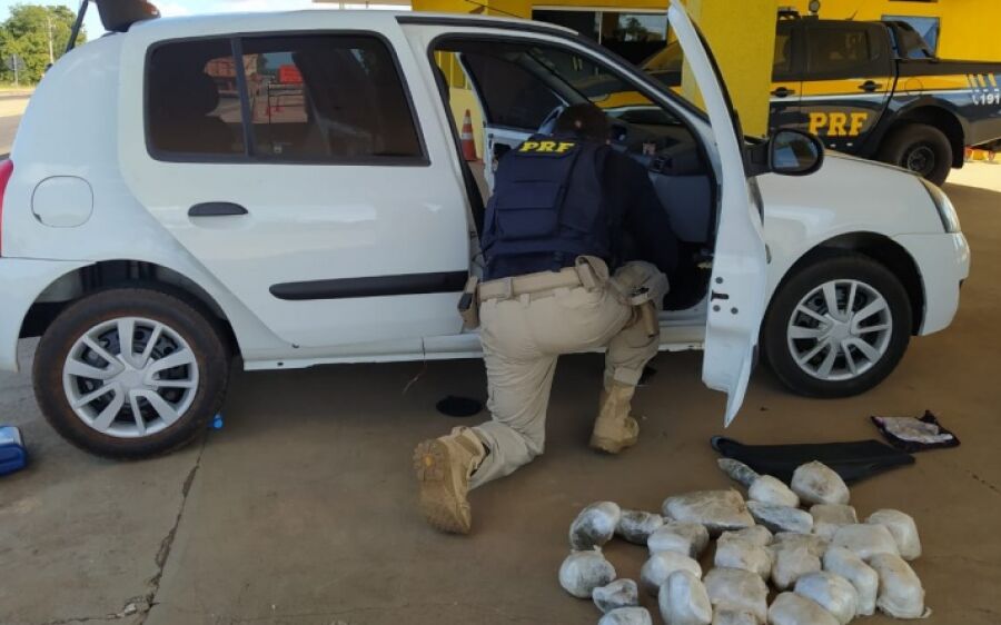 PRF apreende 8,5 Kg de skunk em veículo que seria levado para Cuiabá (MT)