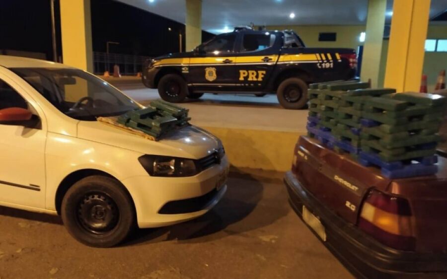 PRF apreende 74 Kg de maconha em Coxim