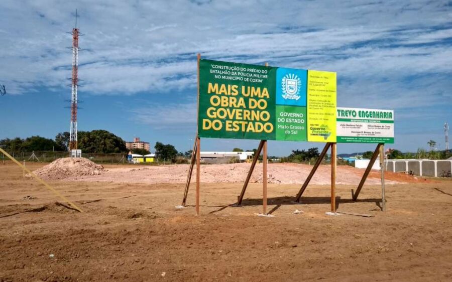 5º Batalhão de Polícia Militar de Coxim tem início da construção da nova sede