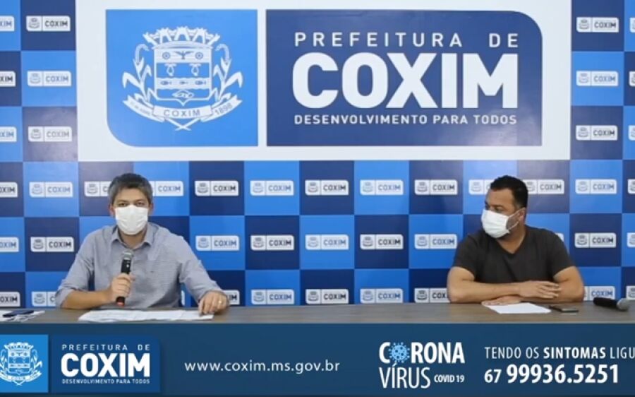 Com 54 casos confirmados de covid-19, prefeito de Coxim decreta lockdown durante o final de semana