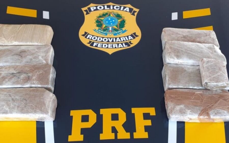 PRF apreende 6,3 Kg de maconha com menor de idade em Coxim