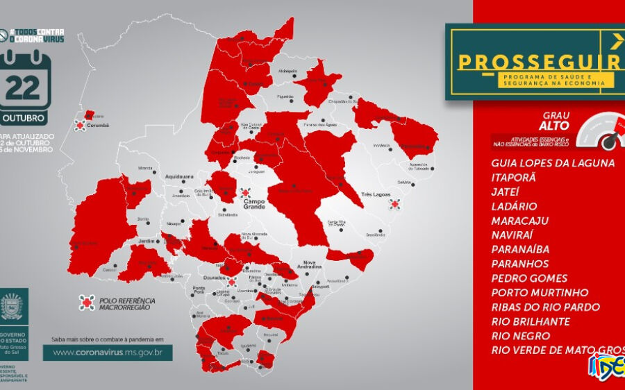 Maioria das cidades do norte do MS pioram avaliação e estão com risco alto de contaminação