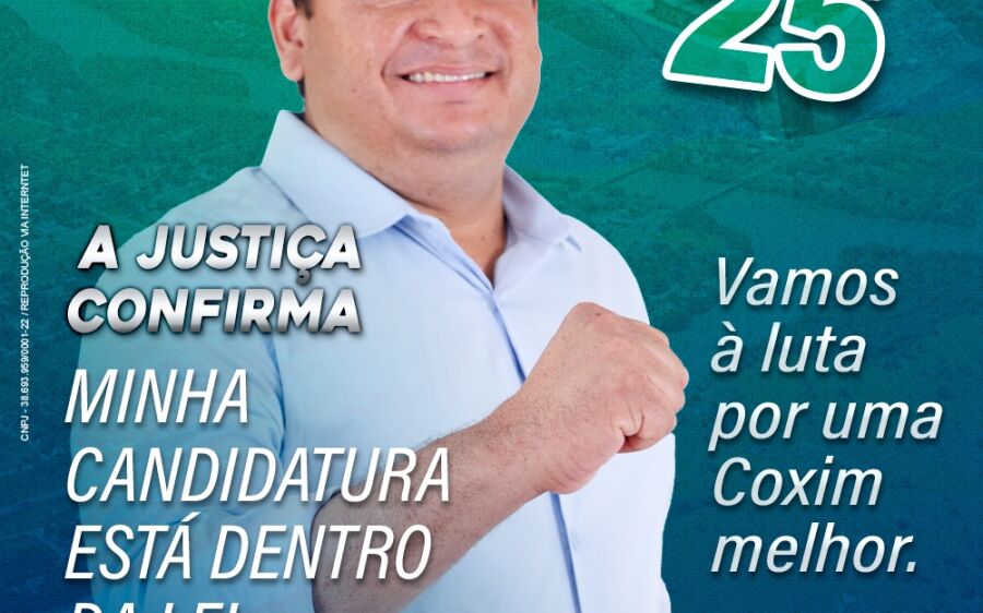 Flávio Dias é candidato a vice prefeito com Edilson Magro, confirma a Justiça. 