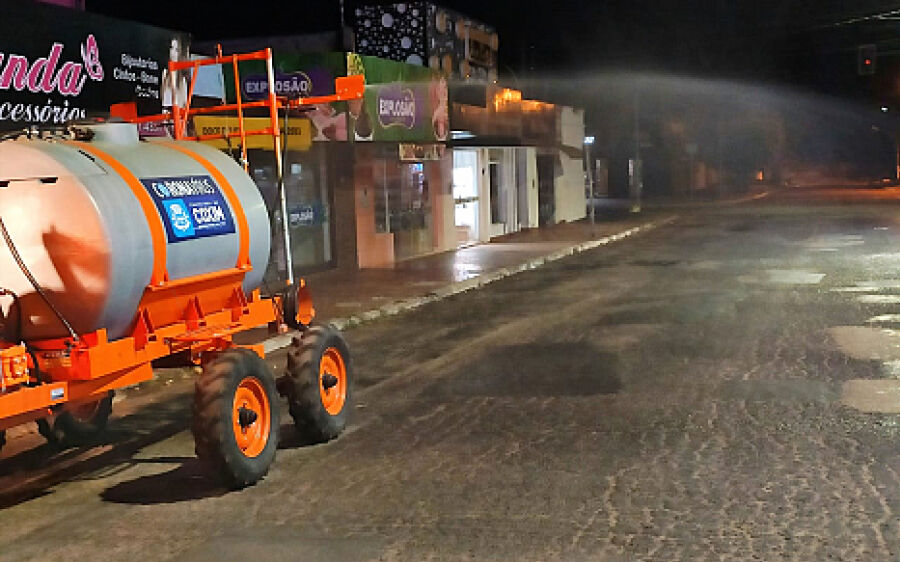 Prefeitura de Coxim retoma  desinfecção de logradouros públicos