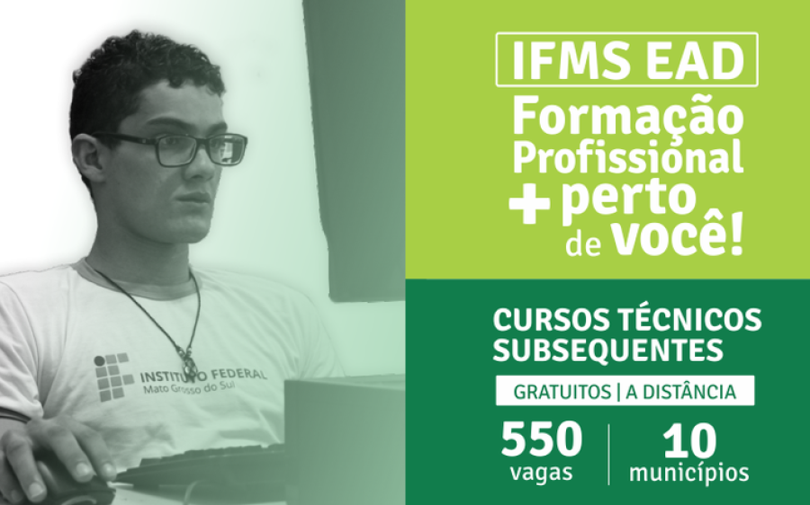 IFMS abre inscrições para  cursos a distância nas áreas de Administração e Informática