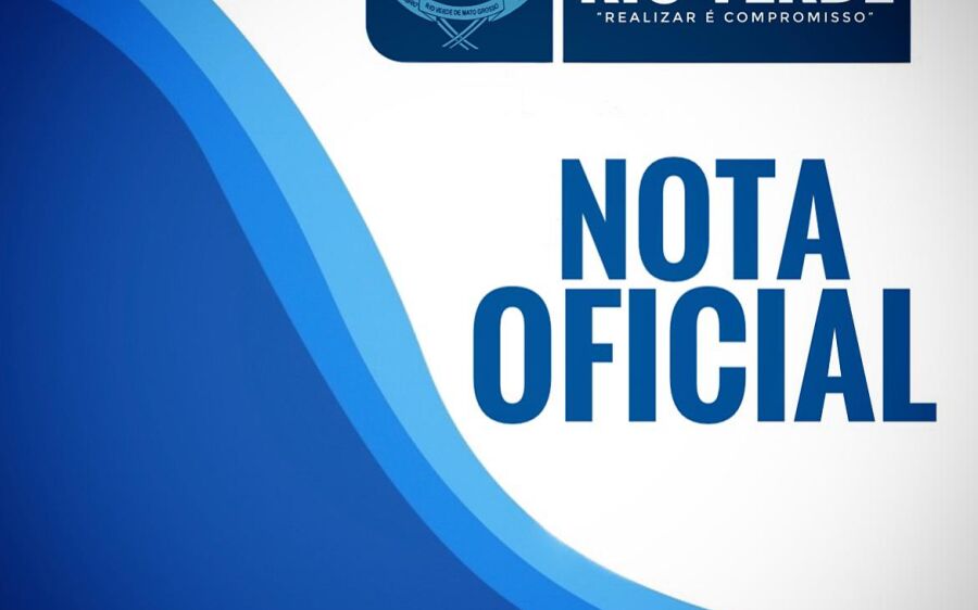 Nota oficial: Prefeitura de Rio Verde prorroga o início das aulas para o dia 22 de março.