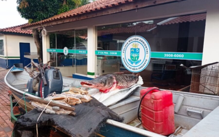 PMA prende e autua empresário mineiro pescando no rio Taquari