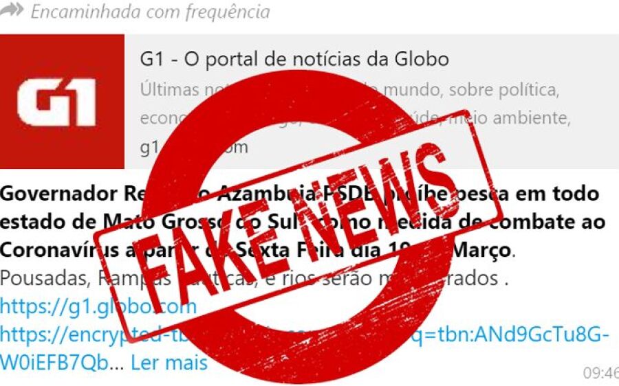 Mensagem sobre proibição da pesca em MS trata-se de “fake news”