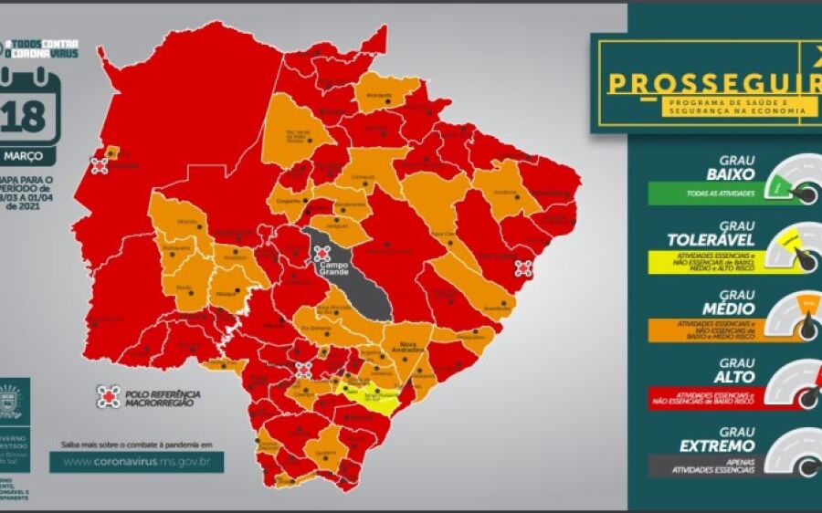 Semana começa com restriçoes em Campo Grande, e Governo terá atendimento reduzidos nos próximos dias
