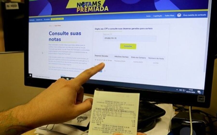 Nota MS Premiada será sorteada nesta quarta-feira pelas dezenas da Mega-Sena