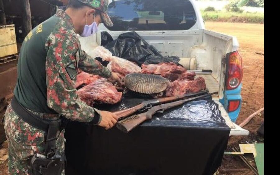 Dois são presos e multados em R$ 28,5 por caça de cinco animais silvestres