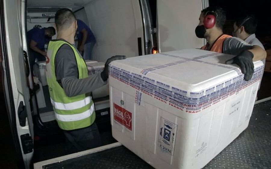 MS recebe 14º lote de vacina com 45,5 mil doses enviadas pelo Ministério da Saúde