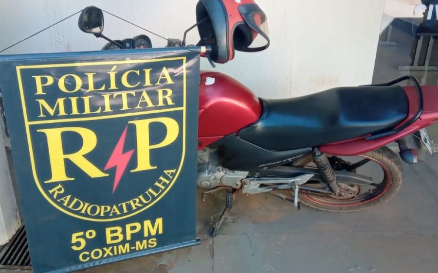 Polícia Militar apreende adolescente por furto e recupera motocicleta em Coxim