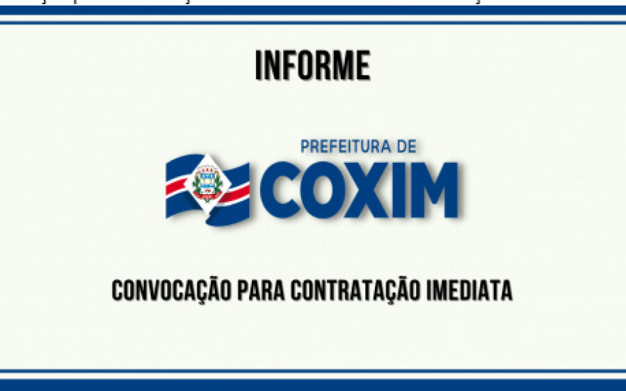 Convocação para contratação imediata de Professor de Educação Física