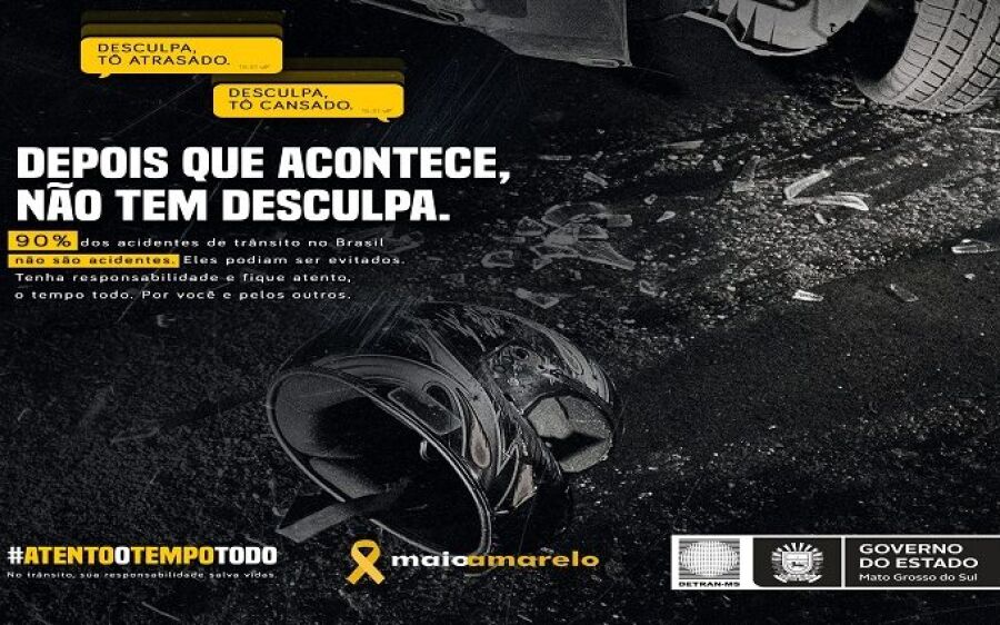 “Depois que acontece, não tem desculpa!”; Detran-MS promove live sobre o Maio Amarelo