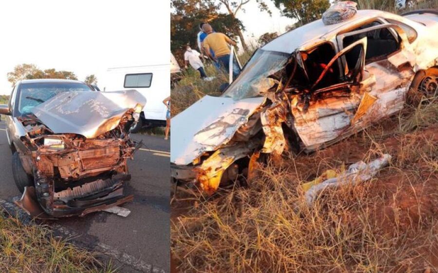Carro cai em ribanceira após acidente e deixa vítima fatal e mais 3 feridos