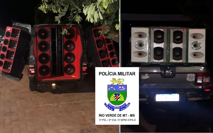 Polícia Militar apreende veículos e prende autores por perturbação do sossego em Rio Verde