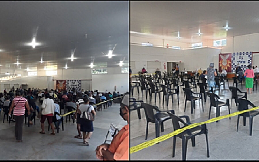 Agilidade e organização: cinco pessoas vacinadas por minuto contra o Coronavírus em Coxim