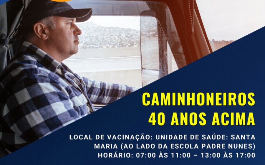 Caminhoneiros serão os próximos a ser  vacinados contra Covid em Coxim