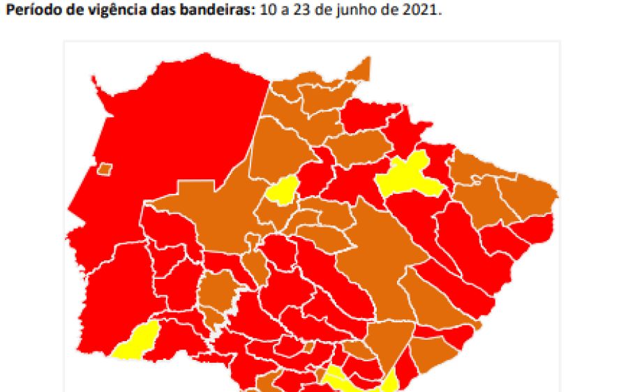 Coxim retorna a bandeira laranja, mas  o estado é de alerta máximo