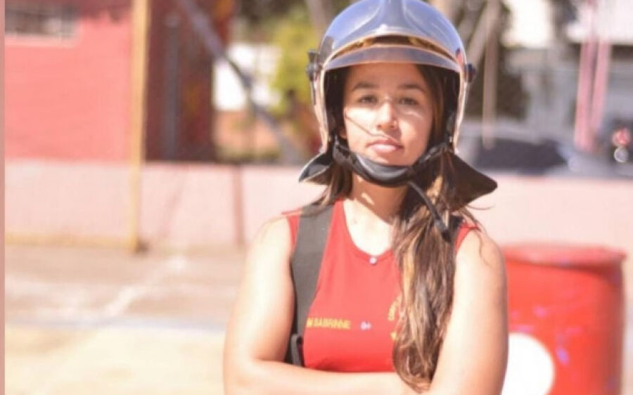 De Pedro Gomes, Sabrinne é a primeira mulher a comandar o Corpo de Bombeiros em Coxim
