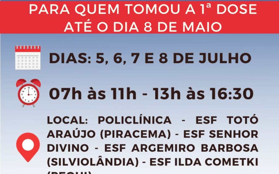 Semana continua com vacinação contra Covid e Influenza